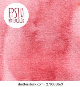 Vector watercolor gradient abstract background in vintage red and pink colors. Vector illustration EPS10.