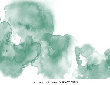 diseño de fondo verde de acuarela vectorial