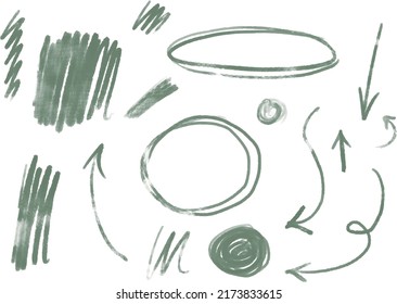 Vector watercolor grunge pastel handdrawn set of circles, brush strokes, hearts, arrows, flowers and ink stains. Ideal for print, stickers, collage, graphic design and other creative projects.