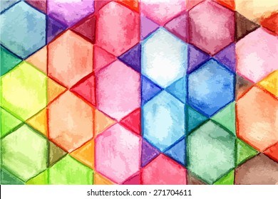 Vector Watercolor Hand Drawn  Background