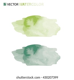 Vector watercolor hand paint abstract stain. Isolated on white background. Eps 10
