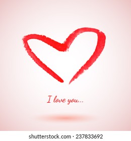 Vector watercolor heart