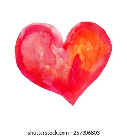 Vector watercolor heart