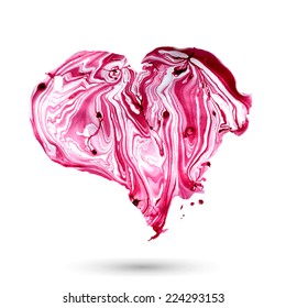 Vector watercolor heart. Hand drawn element for your design.