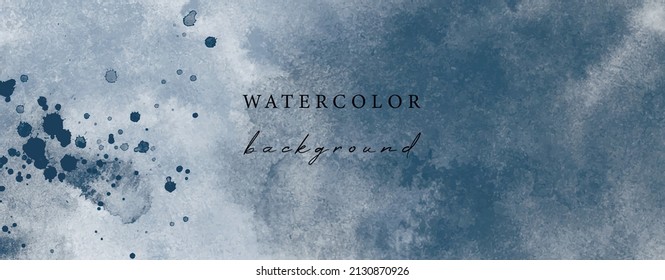 Vektorwasserfarbe horizontale universelle Hintergrund mit Kopienraum für Text.