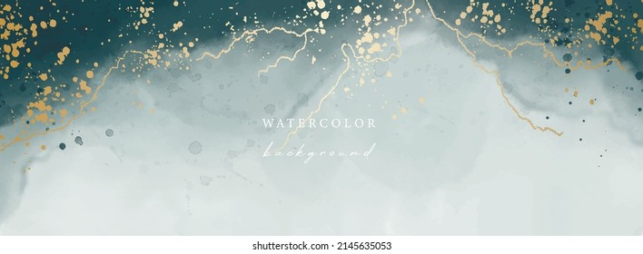 VektorAquarell, horizontaler, universeller Hintergrund mit Glitter und Kopienraum für Text	