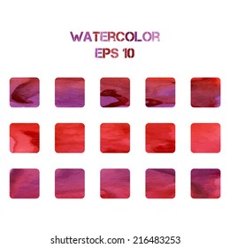 Vector watercolor Illustration of square