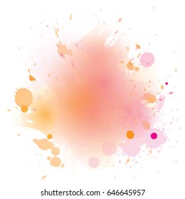 Vector watercolor imitation multicolored splash background