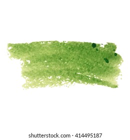Vector watercolor ink spot. Wet brush stroke on paper texture. Dry brush strokes. Abstract composition for design elements