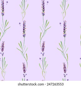 vector watercolor lavender. It can be used for wallpaper, fabric design, textile design, cover, wrapping paper, banner, card, background