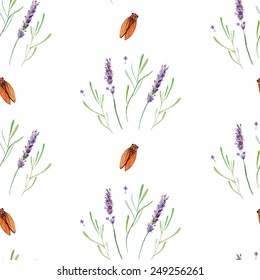 vector watercolor lavender. It can be used for wallpaper, fabric design, textile design, cover, wrapping paper, banner, card, background