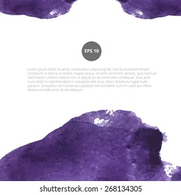 Vector watercolor layout template for your design