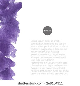 Vector watercolor layout template for your design