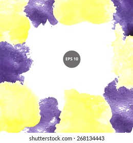 Vector watercolor layout template for your design