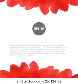 Vector watercolor layout template for your design