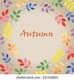 Vector watercolor leaf