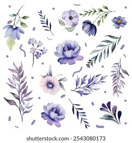 Vector Watercolor multicolor Flower pattern Vector Background.