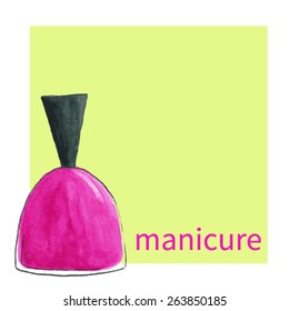 vector watercolor nail polish
