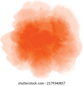 Vector watercolor of orange flow isolated for graphic resources