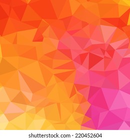 Vector Watercolor Orange Yellow Pink Dots Circle Seamless Pattern