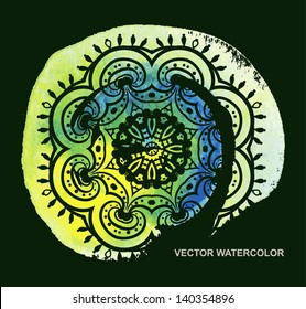 Vector watercolor ornament