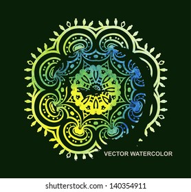 Vector watercolor ornament