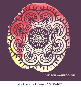 Vector watercolor ornament