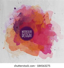 Vector watercolor paint abstract background