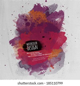 Vector watercolor paint abstract background