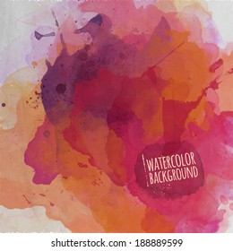 Vector watercolor paint abstract background