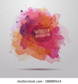 Vector watercolor paint abstract background