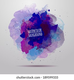 Vector watercolor paint abstract background