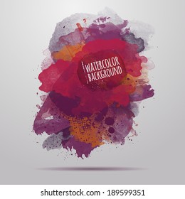 Vector watercolor paint abstract background