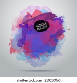 Vector watercolor paint abstract background