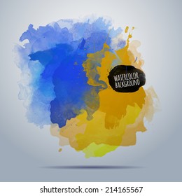 Vector watercolor paint abstract background