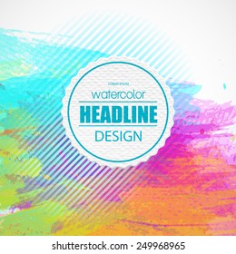Vector Watercolor Paint Abstract Background
