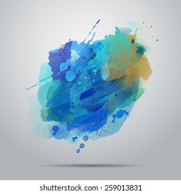 Vector watercolor paint abstract background