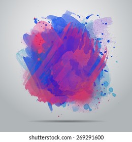 Vector watercolor paint abstract background
