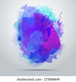 Vector watercolor paint abstract background