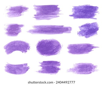 Vector watercolor paint. Abstract isolated colorful stain. Grunge element for paper design. Ink paint brush stain or spot on white background