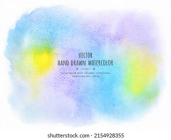 Vector Watercolor paint brush strokes from a hand drawn isolated on white background.