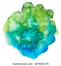 Vector watercolor paint splash texture isolated on white - abstract art element for Your design
