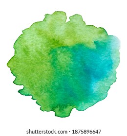 Vector acuarela pintura textura de salpicadura aislada en blanco - elemento de arte abstracto para Su diseño