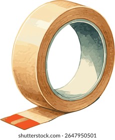 Aquarela vetorial pintada ilustração de uma fita adesiva