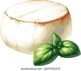 Vector watercolor painted illustration of cheese