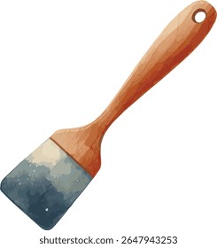 Aquarela vetorial pintada ilustração de uma espátula