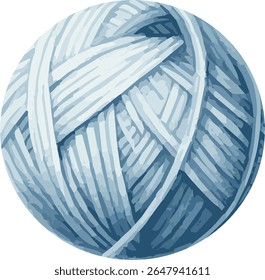 Vector watercolor painted illustration of a yarn ball
