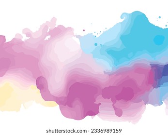 Vector of watercolor painted ink background