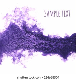 vector watercolor painting border card