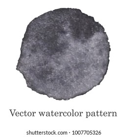 Vector watercolor pattern. Gray watercolor stain handmade.